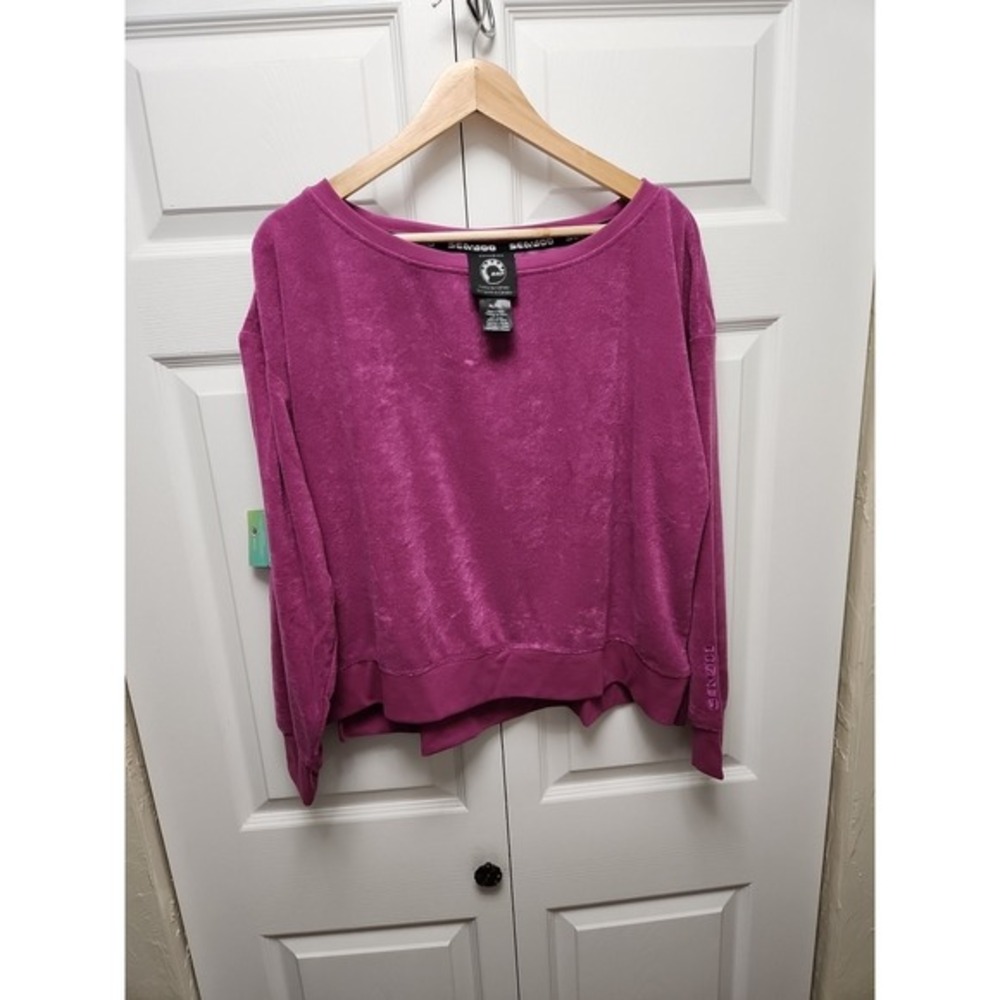 SEA-DOO Women's Crew Terry Shirt Large Violet Ultra Soft NEW‎